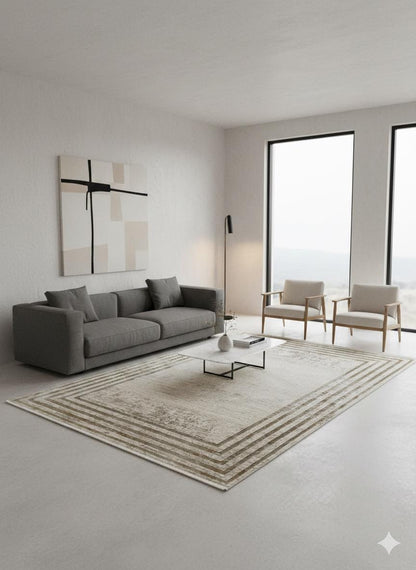 Modern Geometric Area Rug 160x230cm, Fine Contemporary Living Room Carpet