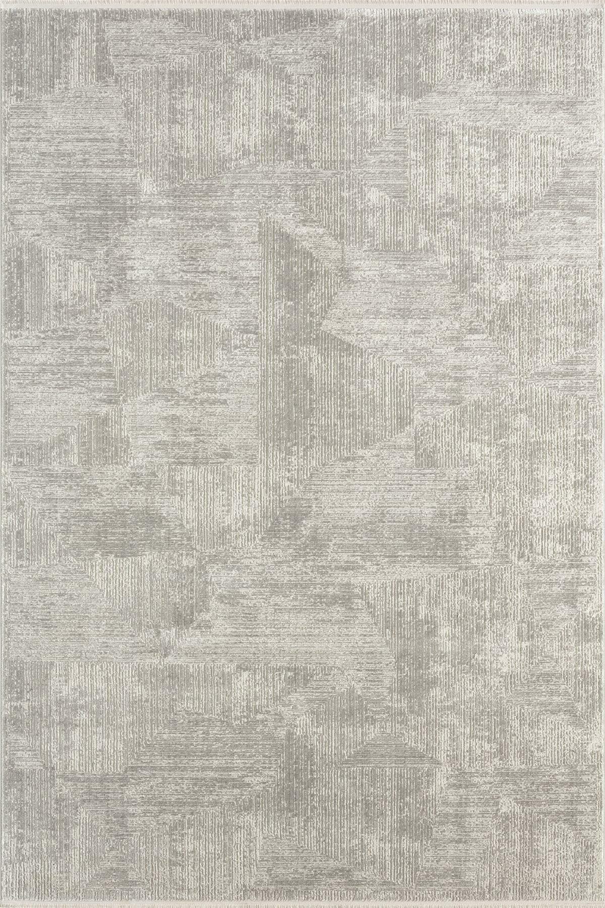 Modern Contemporary Area Rug, Grey Geometric 160x230cm Fine Quality Carpet for Living Room