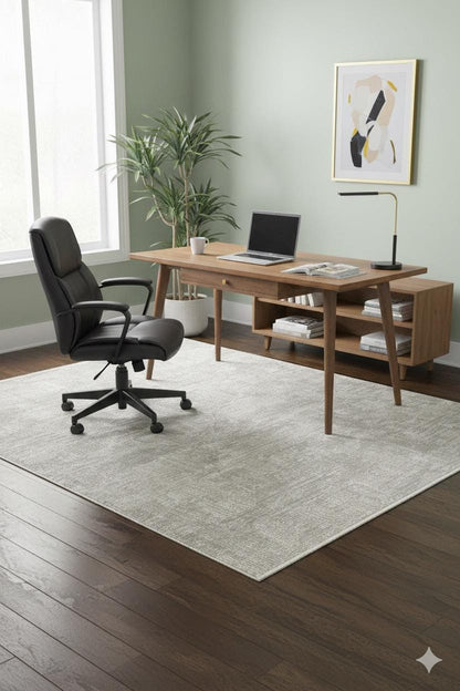 Modern Contemporary Area Rug, Grey Geometric 160x230cm Fine Quality Carpet for Living Room