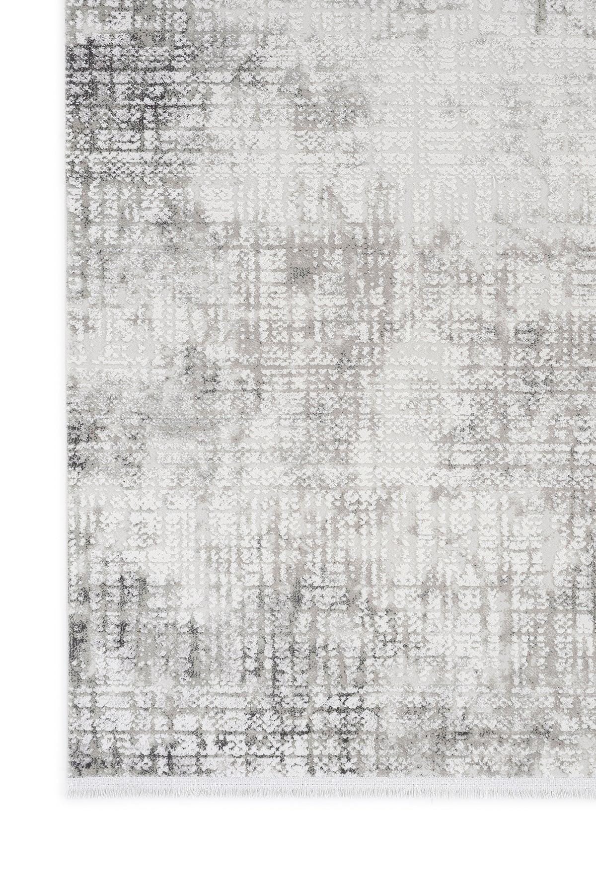 Cream Textured Abstract Carpet with Tassels, Minimalist Scandi Home Decor, Neutral Living Room Rug.