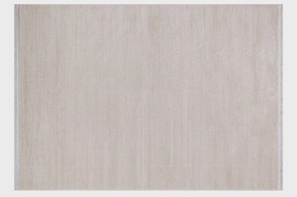 Minimalist Ribbed Area Rug – Greige Textured Carpet, Modern Sand Floor Mat, Japandi Decor