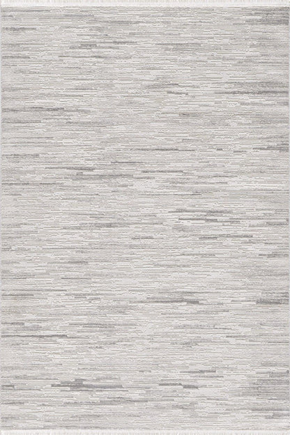 Distressed Abstract Area Rug – Modern Minimalist Beige Textured Carpet with Fringes