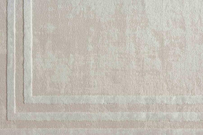 Minimalist Geometric Maze Rug – Hand-Tufted Cream & Ivory Low-Pile Area Rug