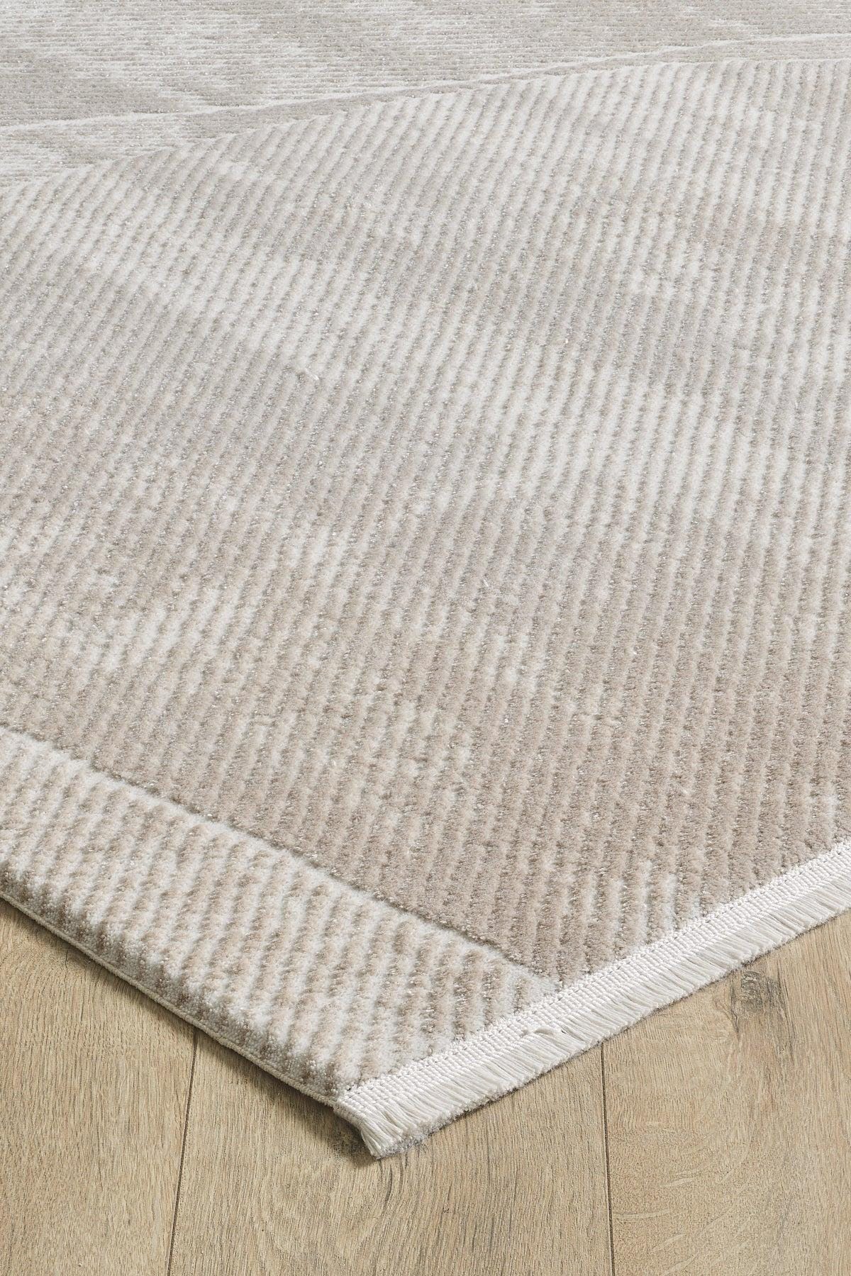 Modern Abstract Area Rug – Beige Neutral Line Art Carpet (200x300 cm)