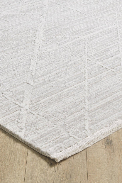 Textured Geometric Area Rug – Neutral Beige Abstract Line Art Carpet