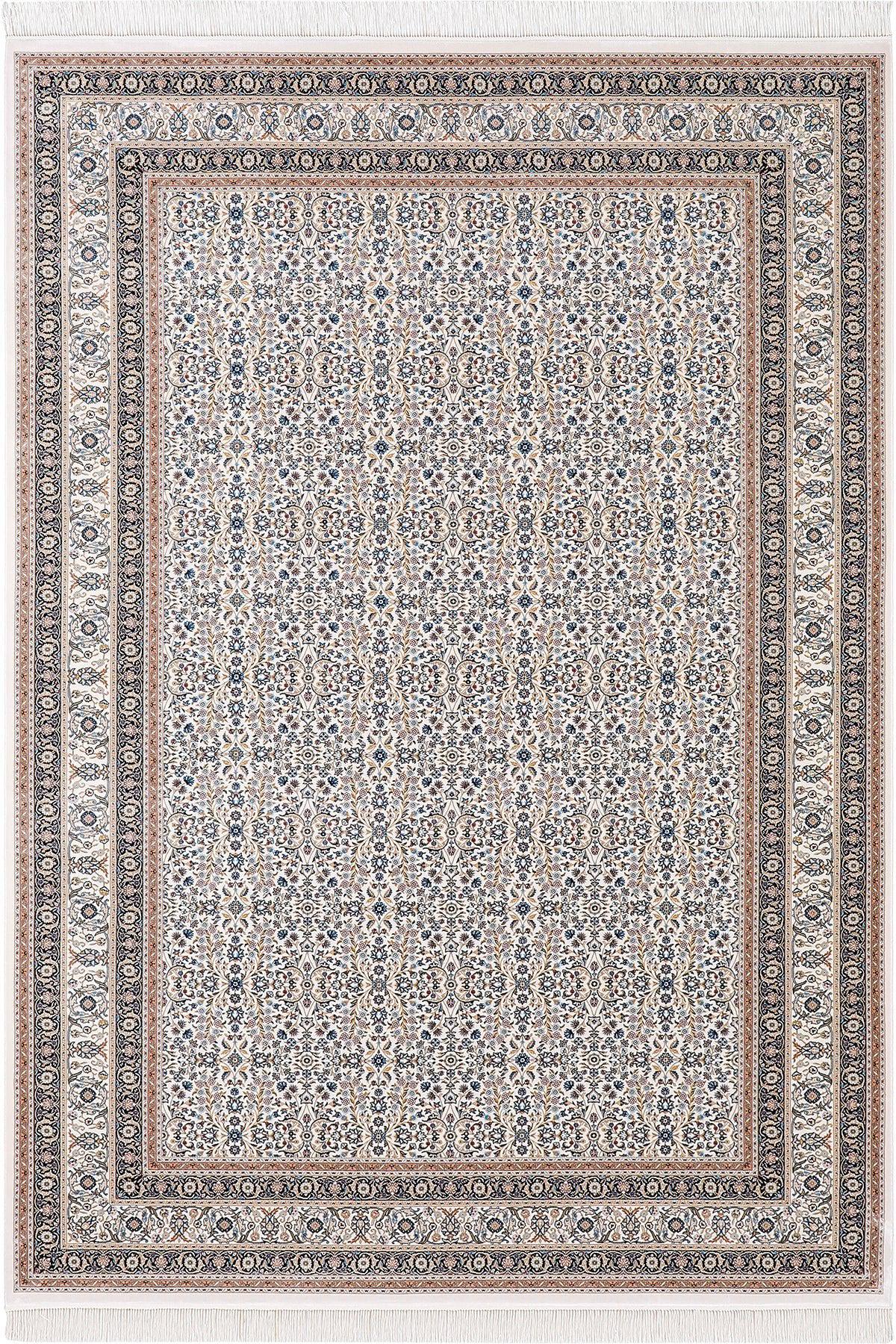 10x13 ft, Classic Blue Silk Rug: Oriental blue fine carpet with Fringes