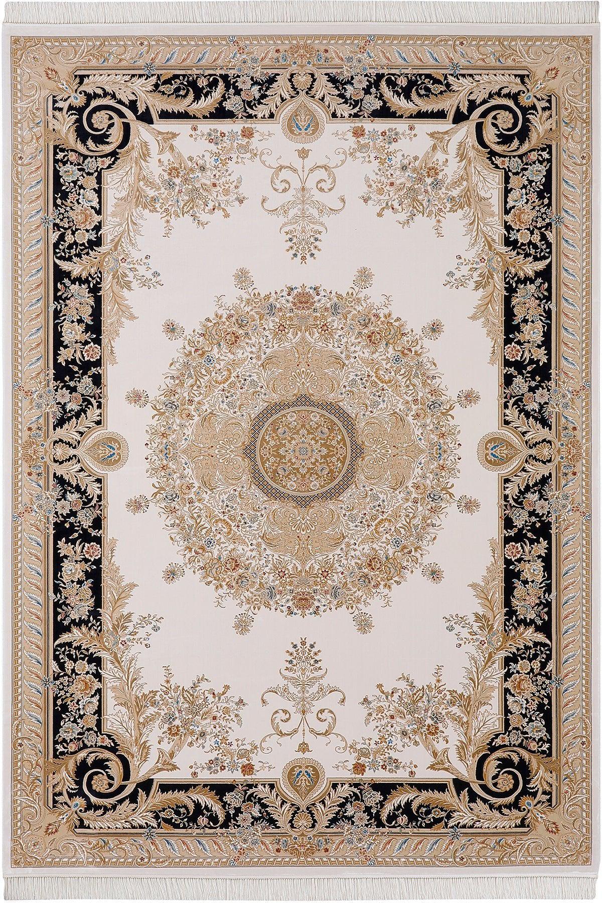 7x10 ft, Fine Blue Classic Oreintal Silk Rug: Bamboo Medallion viscose carpet