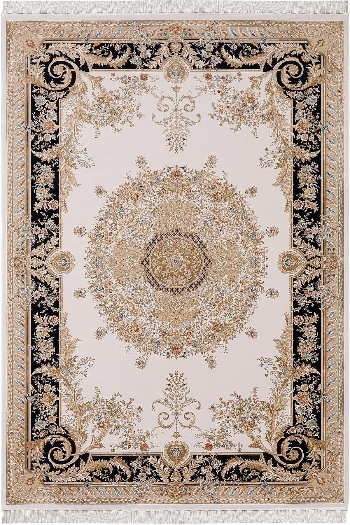 10x13 ft, Fine Blue Classic Oreintal Silk Rug: Bamboo Medallion viscose carpet