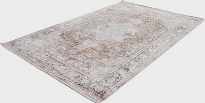 7x10 ft, Oriental Distressed Black Rug: Viscose yarn carpet with Fringes