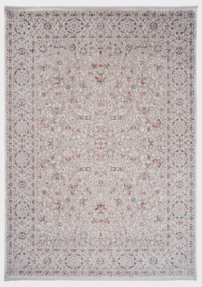 7x10 ft, Distressed colorful Classic floral Rug: Oriental carpet with viscose yarn