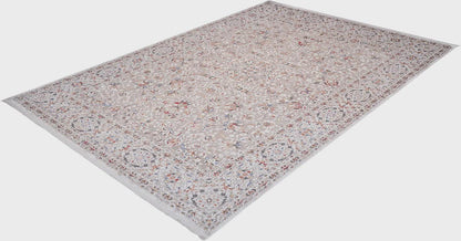 7x10 ft, Distressed colorful Classic floral Rug: Oriental carpet with viscose yarn