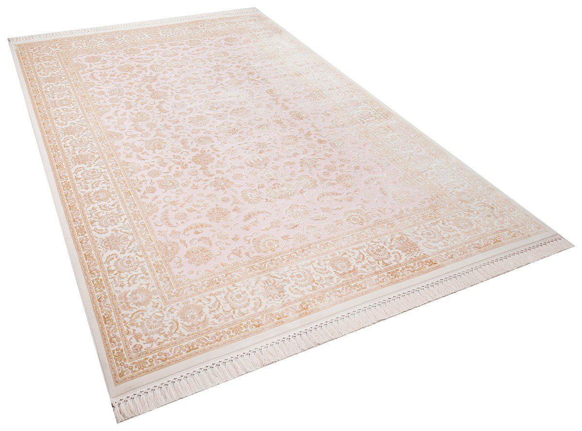 7x10 ft, Fine quality Classic oriental Pink Rug with fringes