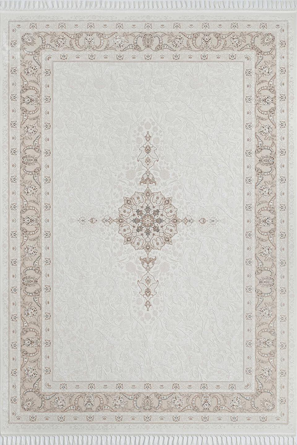 7x10 ft, Beige Classic oriental Silk Rug: Bamboo Yarn,fine fringes carpet