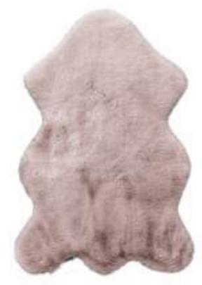 Artificial Pink Rabbit Fur Rug: Soft Plush Faux Fur Carpet