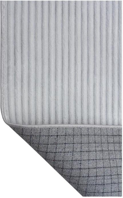 Silver Faux Rabbit Fur Rug: Soft Plush Bedroom Carpet