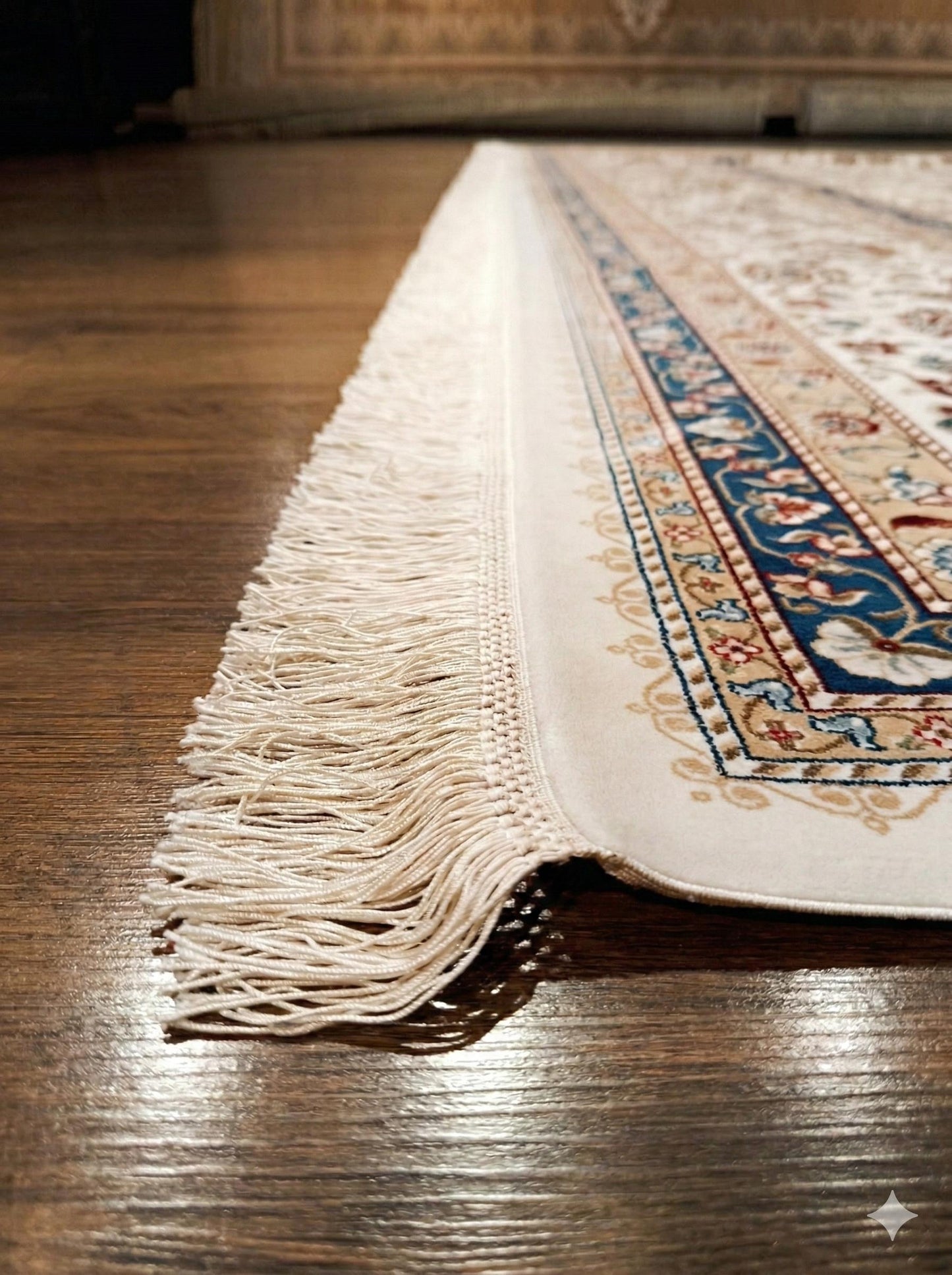 10x16 ft Turkish Bamboo Silk Rug, Distressed Anatolian Design, Hand-Finished Silk Fringes