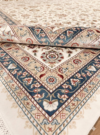 10x16 ft Turkish Bamboo Silk Rug, Distressed Anatolian Design, Hand-Finished Silk Fringes