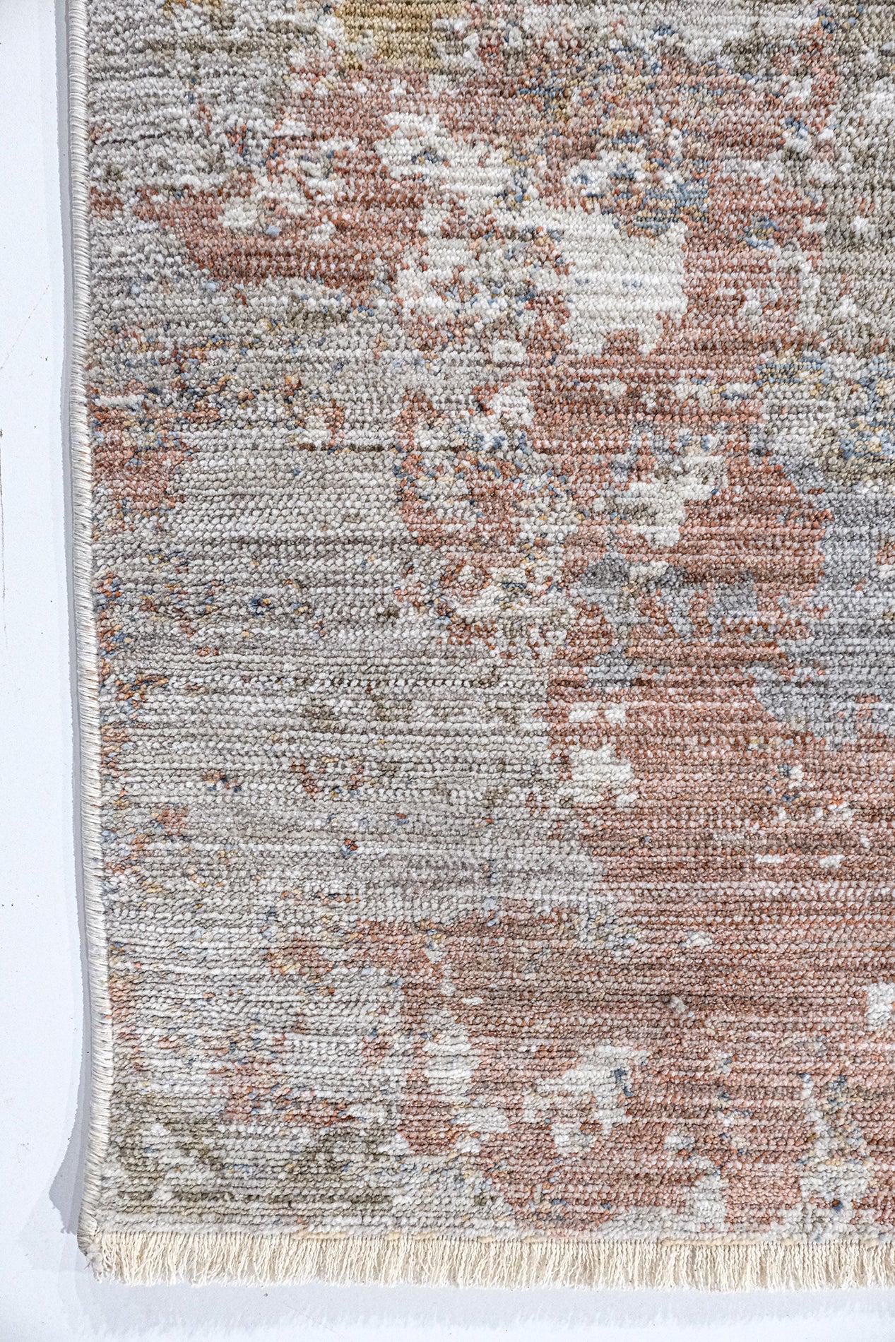 Distressed Abstract Area Rug – Earth Tone Living Room Carpet (200x300cm)