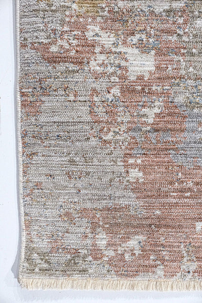 Distressed Abstract Area Rug – Earth Tone Living Room Carpet (200x300cm)
