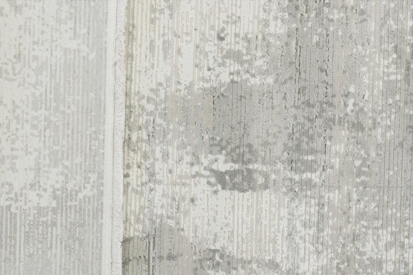 Modern Abstract Charcoal & Silver Distressed Area Rug – Contemporary Industrial Living Room Carpet - 200x300cm - 7x10ft