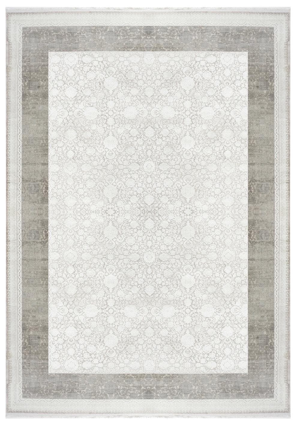 7x10 ft, Beige Classic oriental Rug: Bamboo Yarn,fine fringes carpet