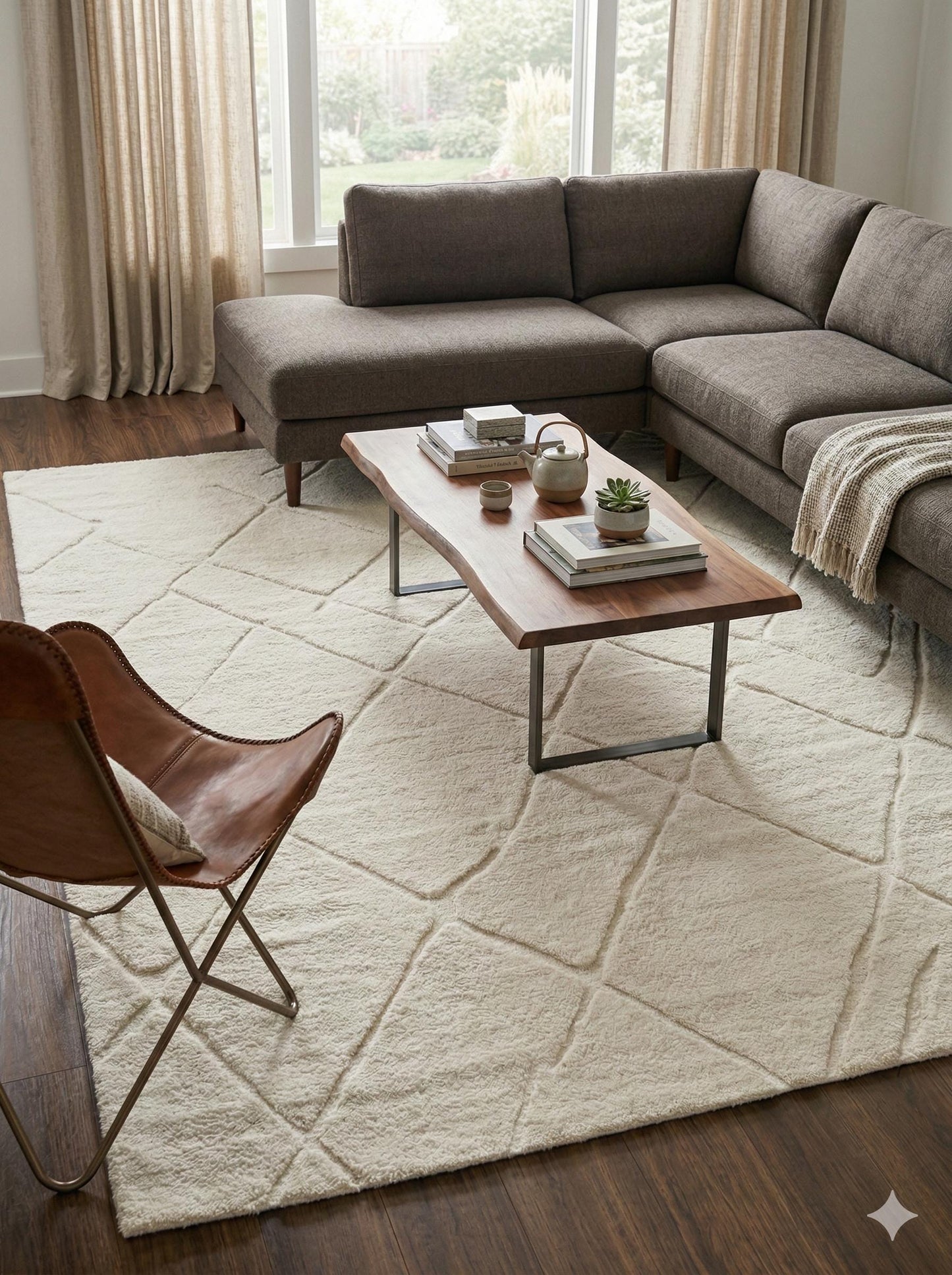 Plain White Area Rug: Minimalist white Carpet for Contemporary Living Spaces, 5x7