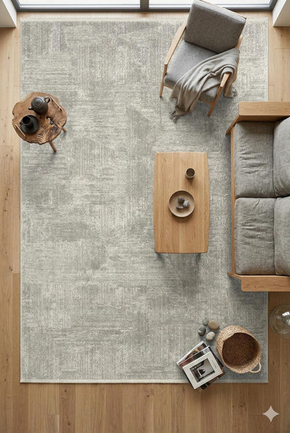 Modern Contemporary Area Rug, Grey Geometric 160x230cm Fine Quality Carpet for Living Room