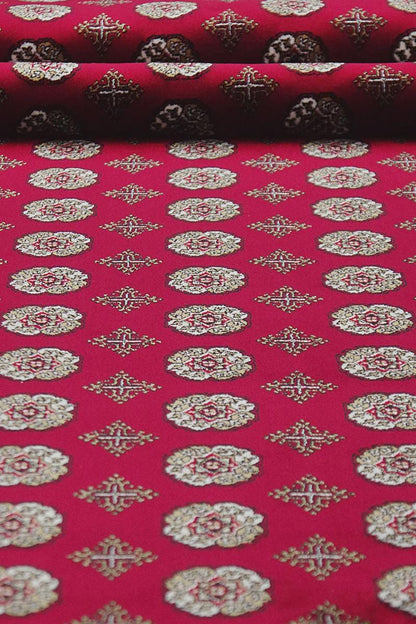 Traditional Red Bokhara Area Rug – Silk-Feel Viscose Carpet, Oriental Medallion Design