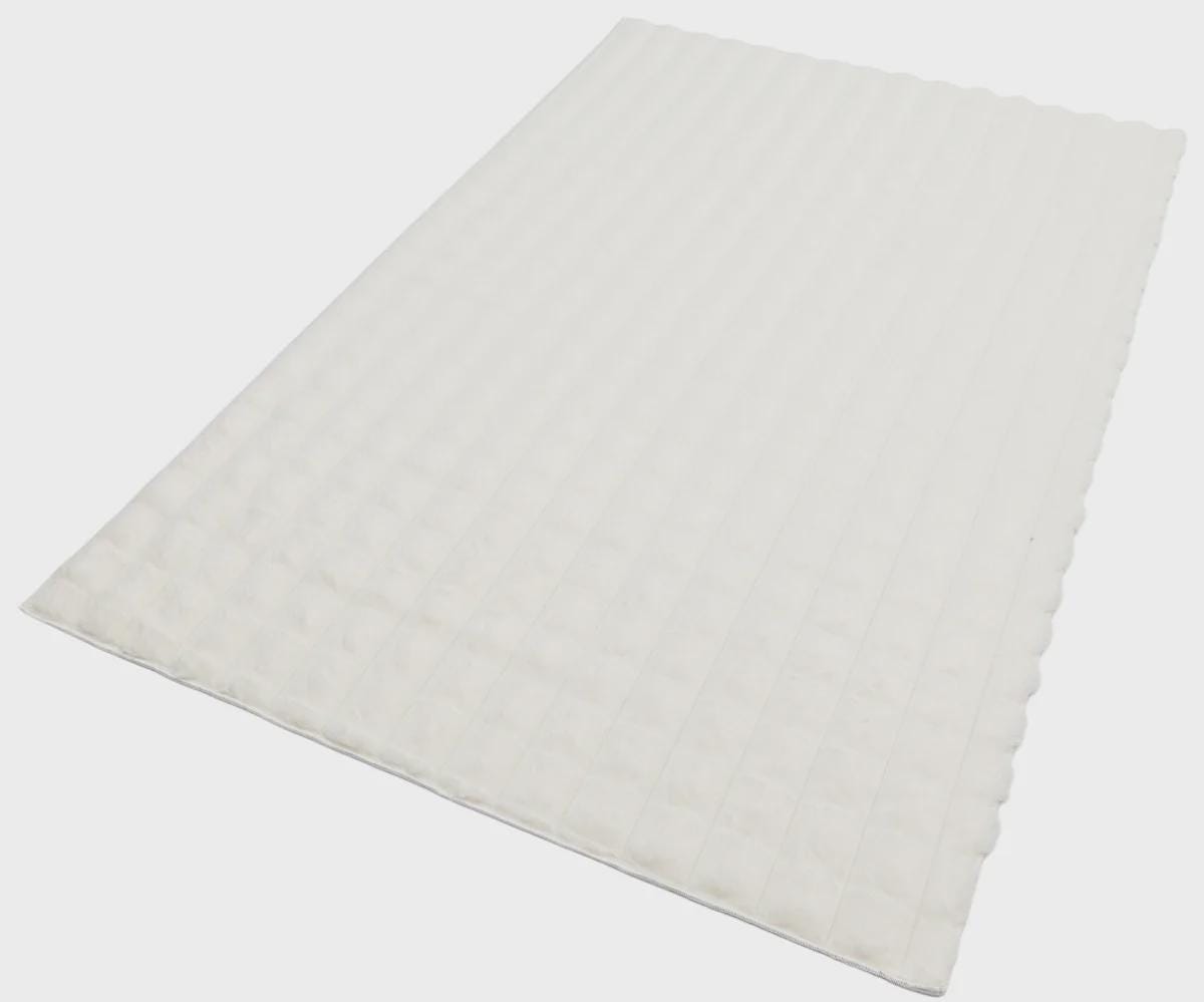 Cream Soft Fur Rug: Soft Washable Plush Carpet
