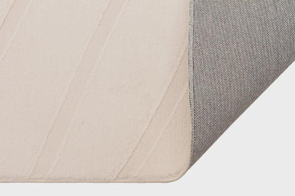 Beige Soft Fur Rug: Soft Washable Plush Carpet