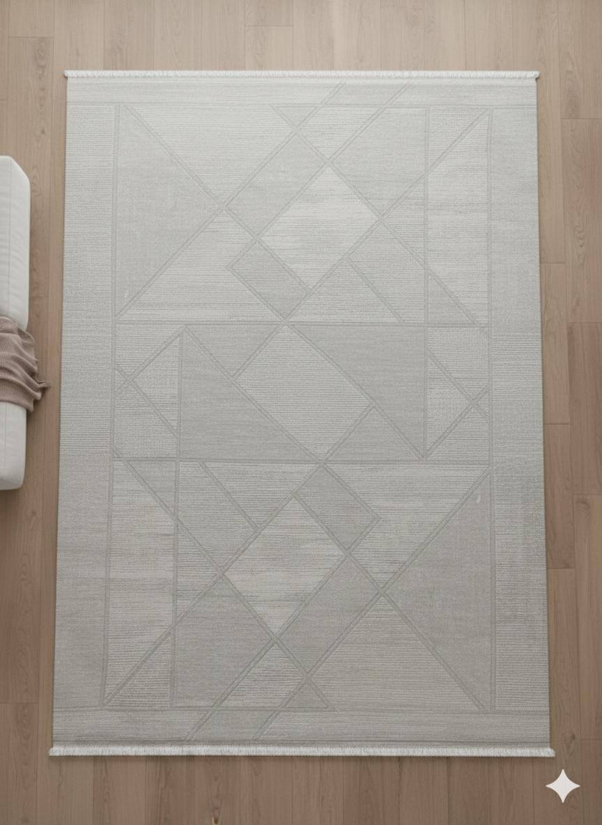 Contemporary Geometric Area Rug 160x230cm – Modern Minimalist Carpet for Living Room