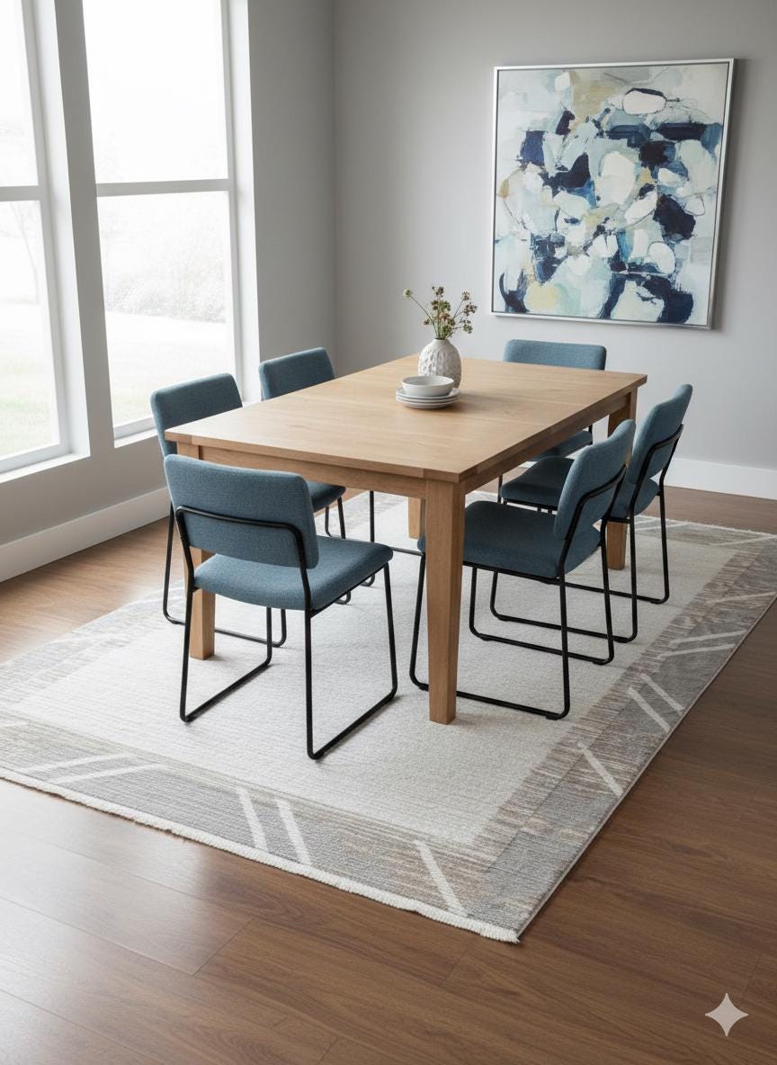 Modern Geometric Area Rug 160x230cm, Fine Contemporary Living Room Carpet