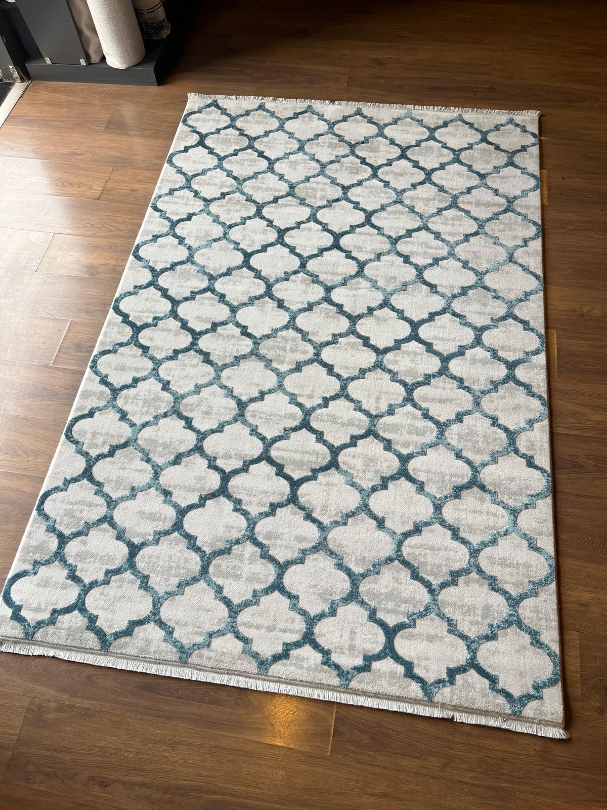 Modern Geometric Area Rug 160x230cm, Fine Contemporary Living Room Carpet