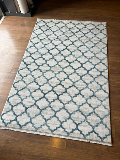 Modern Geometric Area Rug 160x230cm, Fine Contemporary Living Room Carpet