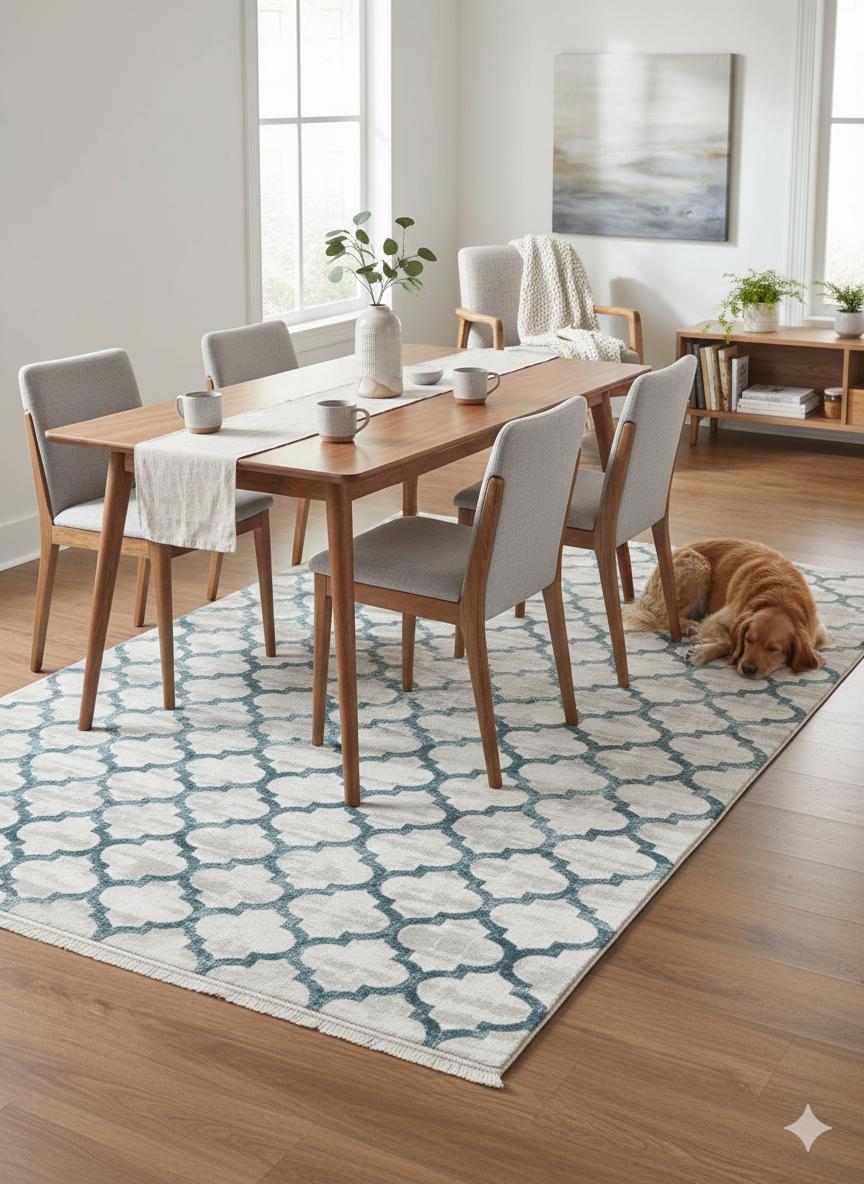 Modern Geometric Area Rug 160x230cm, Fine Contemporary Living Room Carpet