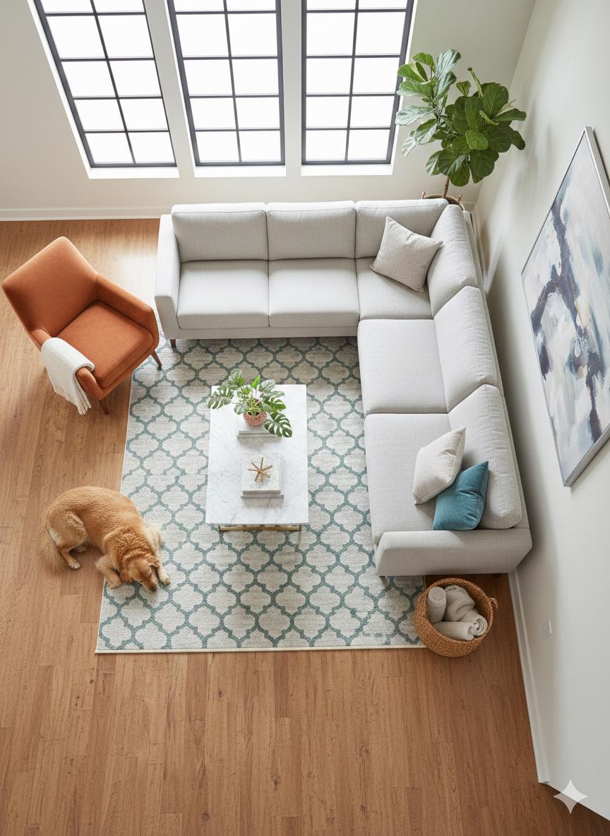 Modern Geometric Area Rug 160x230cm, Fine Contemporary Living Room Carpet