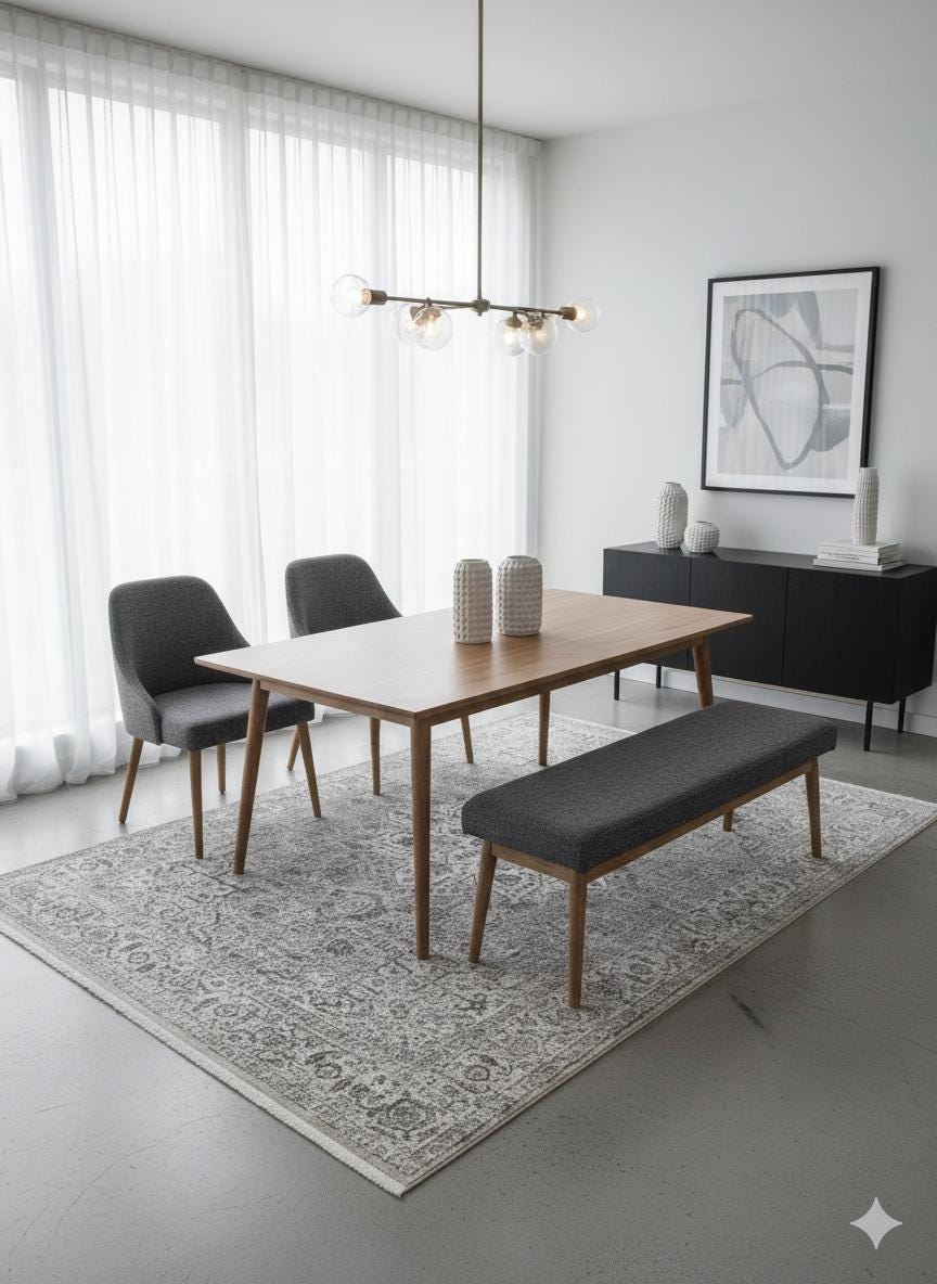 Modern Abstract Area Rug, 160x230 cm Contemporary Grey and Cream Fine Quality Carpet
