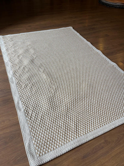 Modern Beige Jute Rug: Flatweave Outdoor/indoor carpet