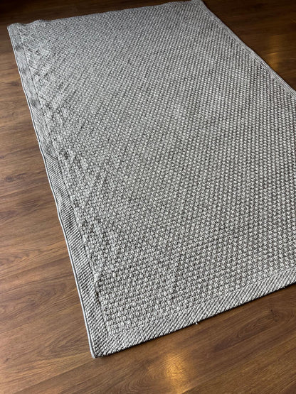 Modern Gray Jute Rug: Flatweave Outdoor/indoor carpet