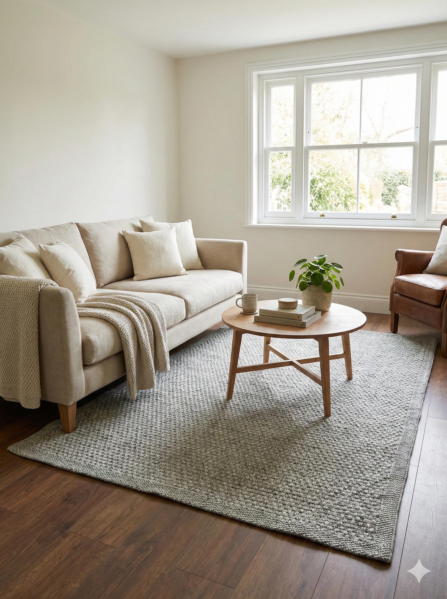 Modern Gray Jute Rug: Flatweave Outdoor/indoor carpet