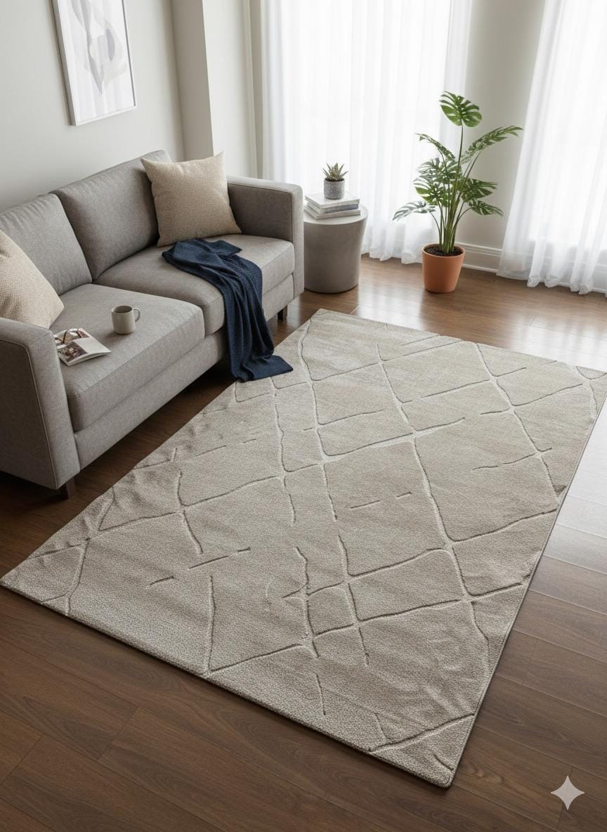 Plain Gray Area Rug: Minimalist Grey Carpet for Contemporary Living Spaces