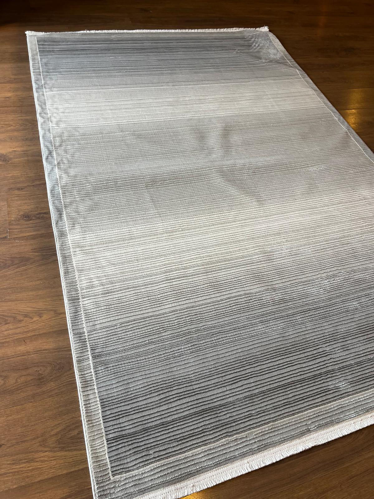 Modern Contemporary Area Rug, Grey Geometric 160x230cm Fine Quality Carpet for Living Room