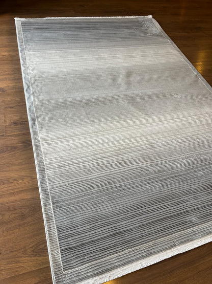 Modern Contemporary Area Rug, Grey Geometric 160x230cm Fine Quality Carpet for Living Room