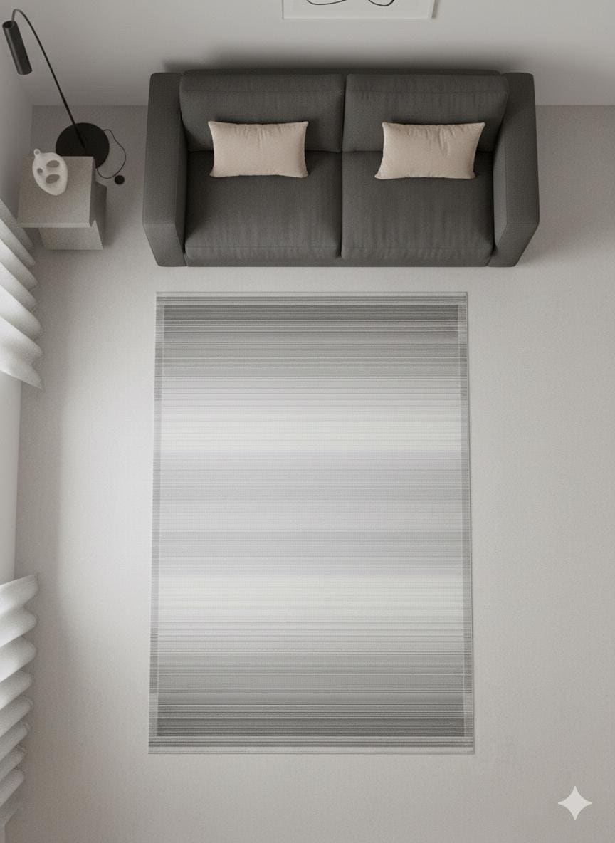 Modern Contemporary Area Rug, Grey Geometric 160x230cm Fine Quality Carpet for Living Room