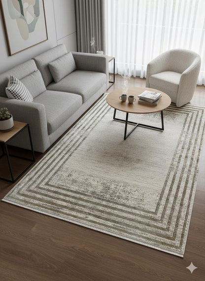 Modern Geometric Area Rug 160x230cm, Fine Contemporary Living Room Carpet