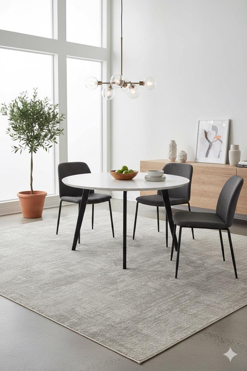 Modern Contemporary Area Rug, Grey Geometric 160x230cm Fine Quality Carpet for Living Room