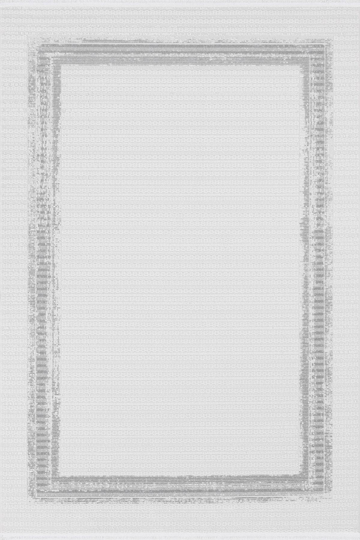 Modern White Texture Rug, 5x7 Cream Contemporary Area Carpet (160x230cm)