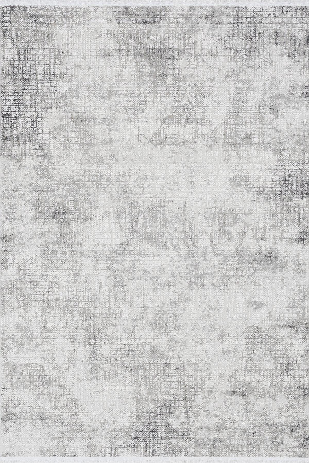 Cream Textured Abstract Carpet with Tassels, Minimalist Scandi Home Decor, Neutral Living Room Rug.