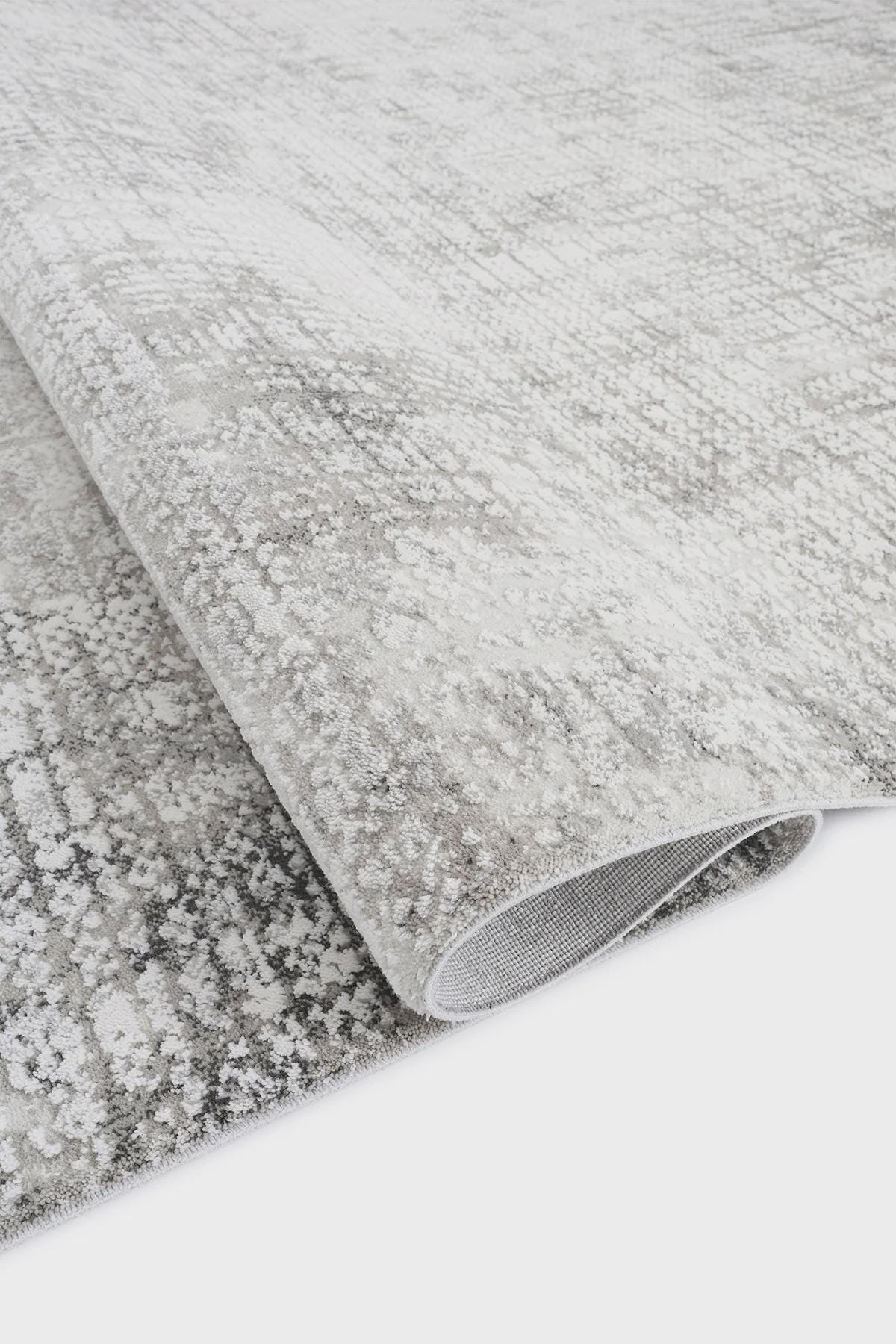 Cream Textured Abstract Carpet with Tassels, Minimalist Scandi Home Decor, Neutral Living Room Rug.