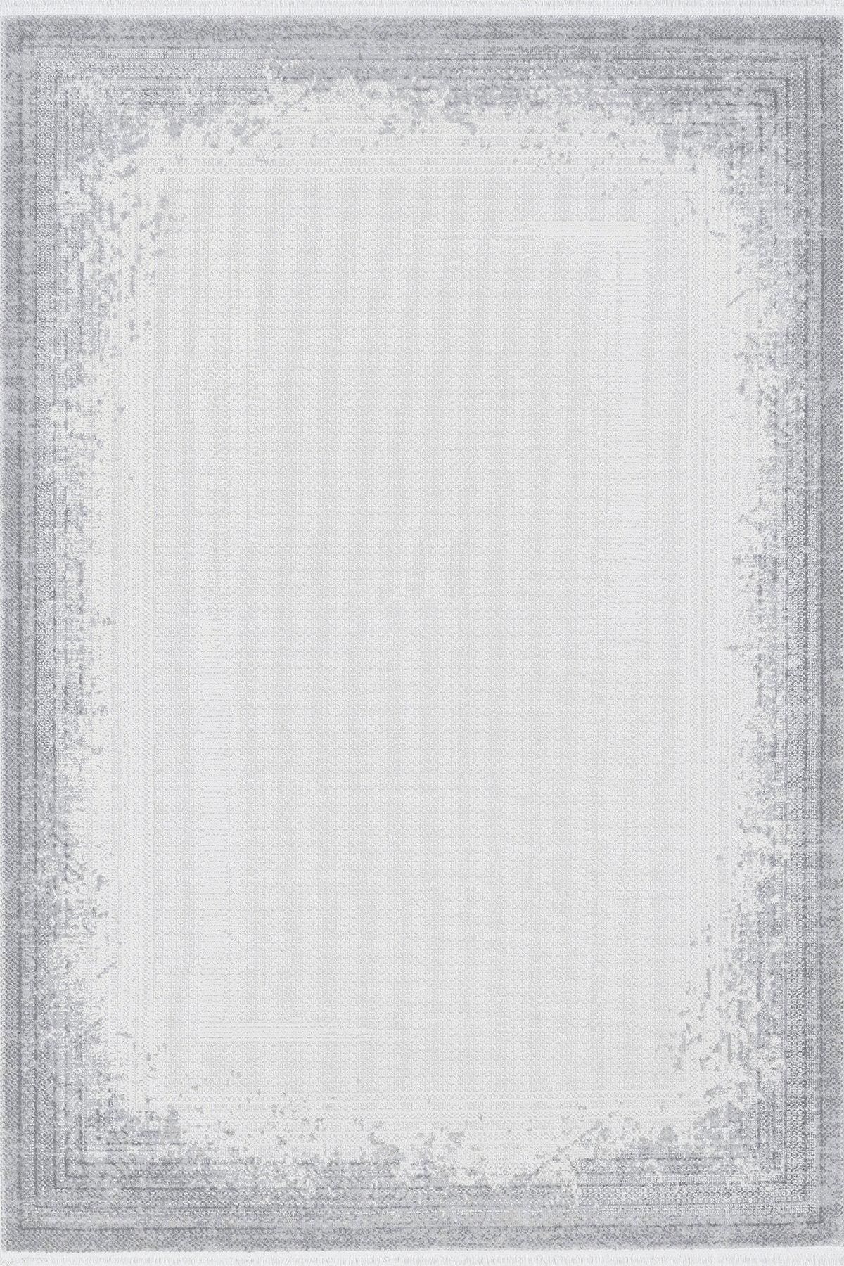 Modern White Texture Rug, 5x7 Cream Contemporary Area Carpet (160x230cm)